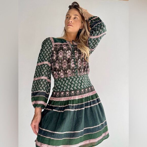 Sea New York Dark Green and Maroon Sailor Dress size 4 - Picture 3 of 11